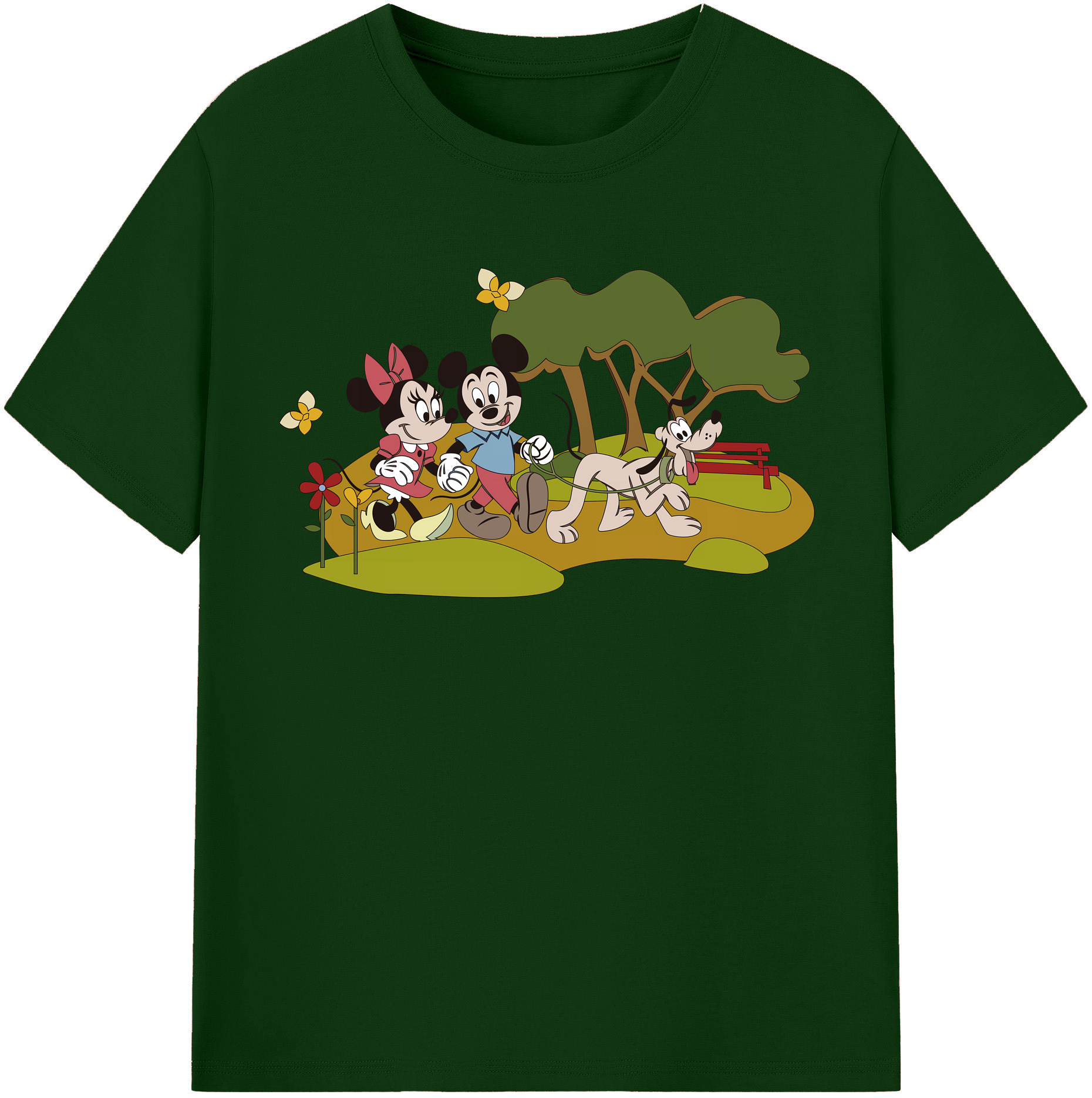 （画像用） ミッキーマウス Mickey Mouse 綿100％半袖Tシャツ（フロントプリント）